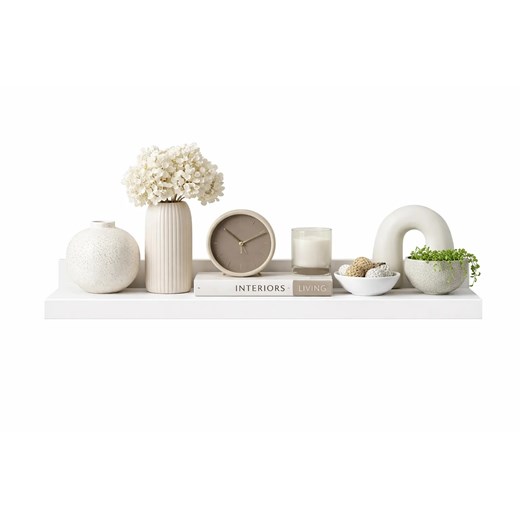 Biała Nowoczesna Półka Ścienna 40 Cm H4-R01 ze sklepu Edinos.pl w kategorii Półki - zdjęcie 188832449