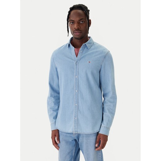 Tommy Jeans Koszula jeansowa DM0DM21146 Niebieski Regular Fit ze sklepu MODIVO w kategorii Koszule męskie - zdjęcie 188835748