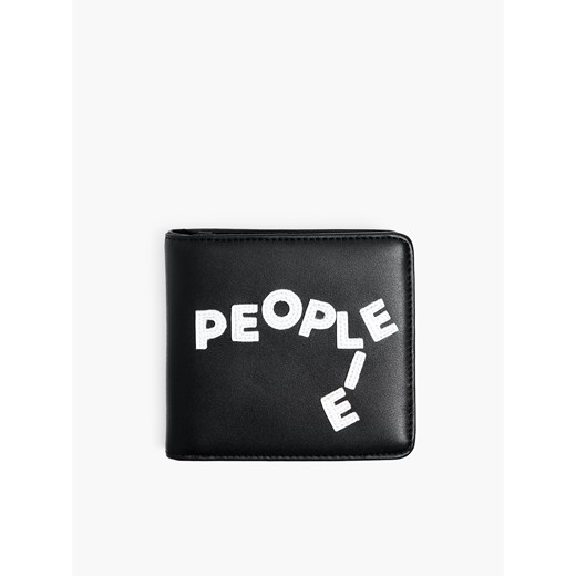 Cropp - Czarny portfel z haftem - czarny ze sklepu Cropp w kategorii Portfele męskie - zdjęcie 188851567