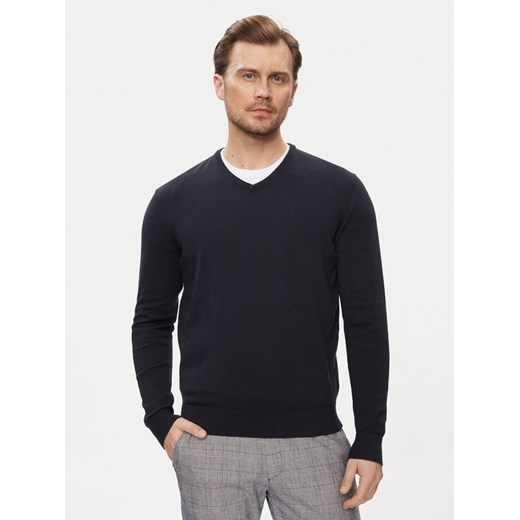 Bugatti Sweter 7300 95510 Granatowy Regular Fit ze sklepu MODIVO w kategorii Swetry męskie - zdjęcie 188869085