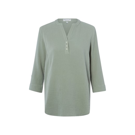 Marie Lund Bluzka damska Kobiety Bawełna (100%) seledynowy jednolity ze sklepu vangraaf w kategorii Bluzki damskie - zdjęcie 188870895