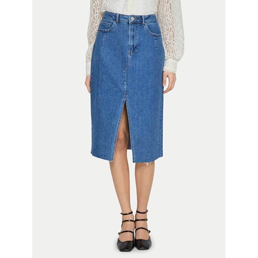 Vila Spódnica jeansowa 14092091 Niebieski Regular Fit Vila 42 MODIVO