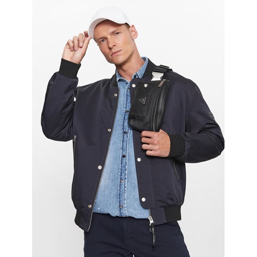 Nerka Guess Certosa Saffiano Smart Mini Bags HMECSA P3332 Czarny ze sklepu eobuwie.pl w kategorii Saszetki - zdjęcie 188894998