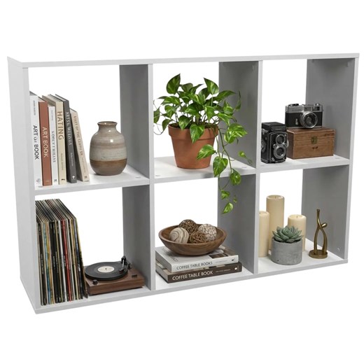 Ażurowy Regał Biały W Stylu Skandynawskim E0-P84 ze sklepu Edinos.pl w kategorii Regały i witryny - zdjęcie 188901515