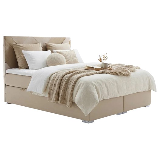 Łóżko boxspring z zagłówkiem 140x200 W7-C62 ze sklepu Edinos.pl w kategorii Łóżka i materace - zdjęcie 188901606