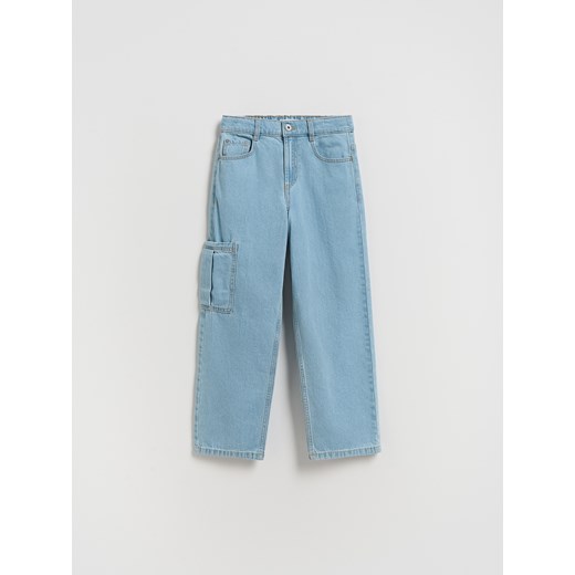 Reserved - Jeansy straight fit - niebieski ze sklepu Reserved w kategorii Spodnie chłopięce - zdjęcie 188917155