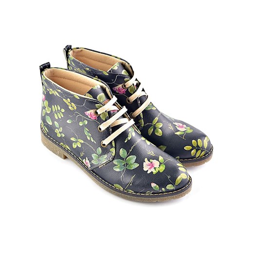 Goby Trzewiki w kolorze czarnym ze wzorem ze sklepu Limango Polska w kategorii Botki - zdjęcie 188931957