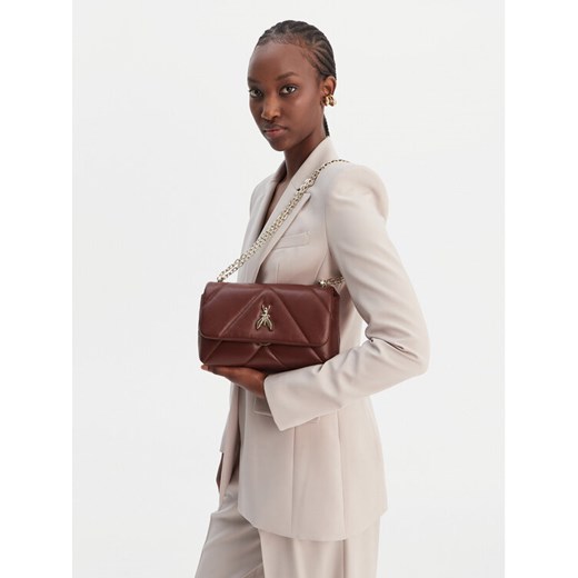 Torebka Patrizia Pepe CB0084/L006-B861 Brązowy ze sklepu eobuwie.pl w kategorii Kopertówki - zdjęcie 188934275
