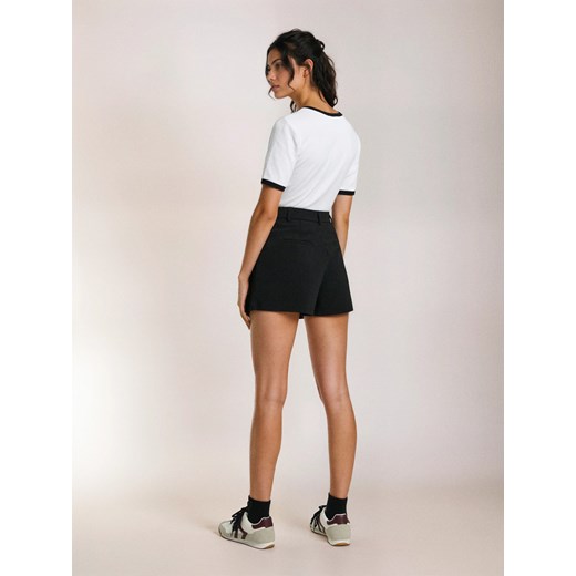 Sinsay - Plisowane spódnico-spodenki - czarny Sinsay S okazja Sinsay