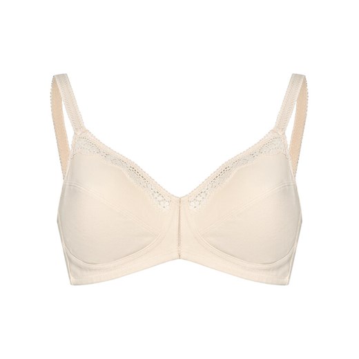 Triumph Biustonosz bezfiszbinowy Cotton Beauty 10094814 Beżowy ze sklepu MODIVO w kategorii Biustonosze - zdjęcie 188962617