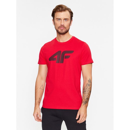 4F T-Shirt 4FAW23TTSHM0877 Czerwony Regular Fit ze sklepu MODIVO w kategorii T-shirty męskie - zdjęcie 189004087