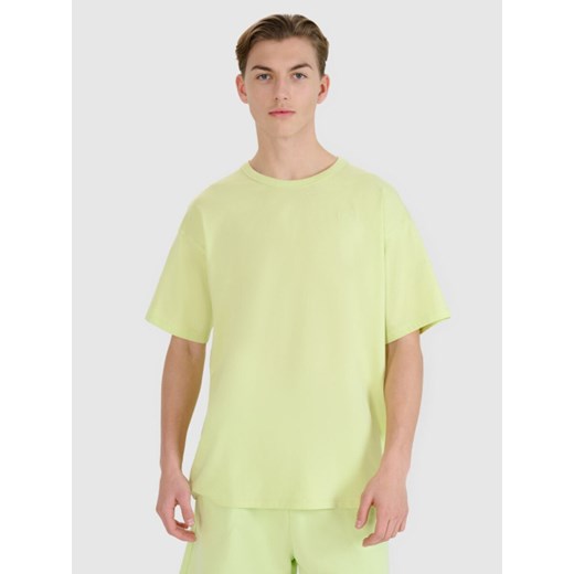 T-shirt oversize uniseks 4F 4FWSS25TTSHU1972 - zielony ze sklepu Sportstylestory.com w kategorii T-shirty męskie - zdjęcie 189023066