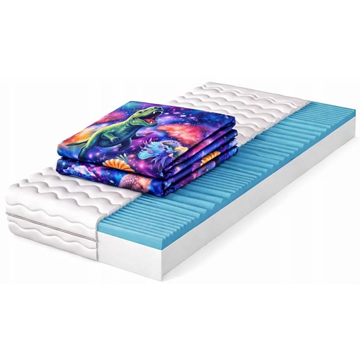 Materac piankowy 7 stref z pokrowcem 140x200 H7-K67 ze sklepu Edinos.pl w kategorii Łóżka i materace - zdjęcie 189024939