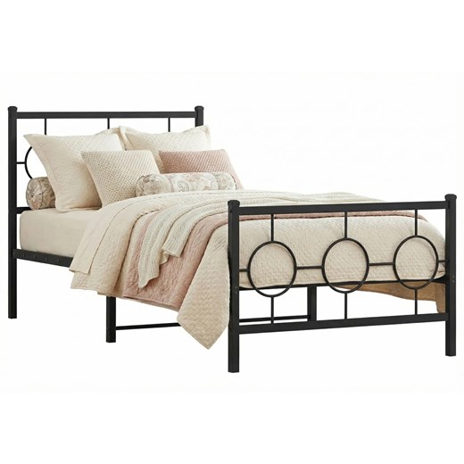 Czarne Loftowe Łóżko Pojedyncze 90X200 Cm L2 Z0-S29 ze sklepu Edinos.pl w kategorii Łóżka i materace - zdjęcie 189027756