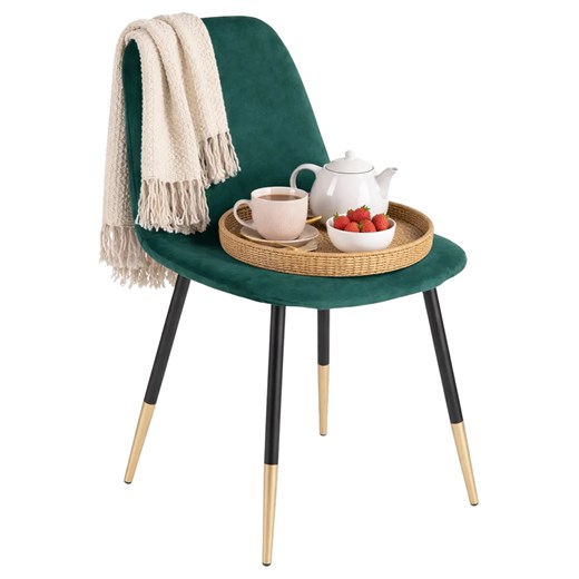 Zielone tapicerowane krzesło P5-E64 ze sklepu Edinos.pl w kategorii Krzesła - zdjęcie 189027798