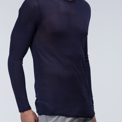 Morato Knitwear - Viscose round neck sweater morato-it czarny metal
