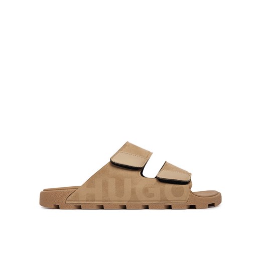 HUGO Klapki Evander 50563303 Beżowy ze sklepu MODIVO w kategorii Klapki męskie - zdjęcie 189060648