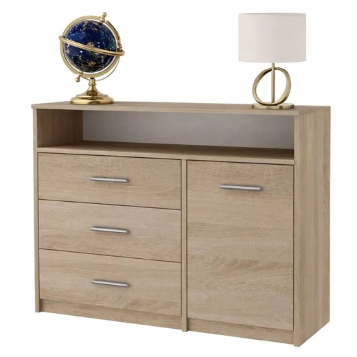 Skandynawska komoda na ubrania dąb sonoma T8-C43 ze sklepu Edinos.pl w kategorii Komody - zdjęcie 189070996