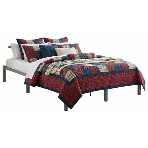 Szare metalowe łóżko w stylu industrialnym 140 x 200 cm Z8-G47 ze sklepu Edinos.pl w kategorii Łóżka i materace - zdjęcie 189085869