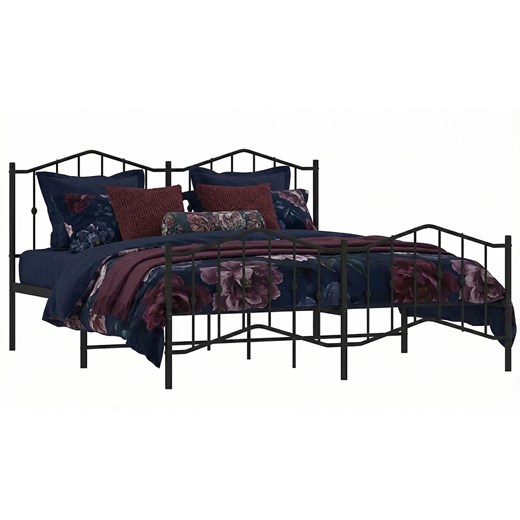 Czarne Loftowe Łóżko Metalowe 160X200Cm P0-F69 ze sklepu Edinos.pl w kategorii Łóżka i materace - zdjęcie 189085907