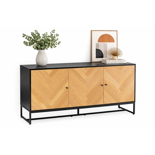 Industrialna komoda na nóżkach z wzorem w jodełkę P1-S02 ze sklepu Edinos.pl w kategorii Komody - zdjęcie 189085915