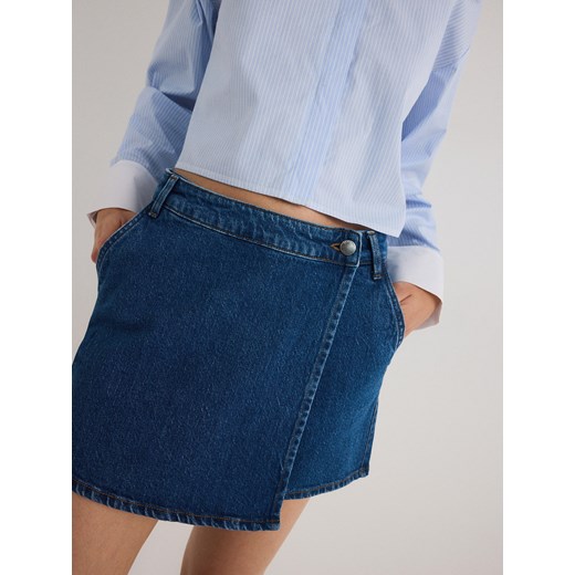 Reserved - Jeansowe spódnico-szorty - granatowy Reserved 34 okazja Reserved