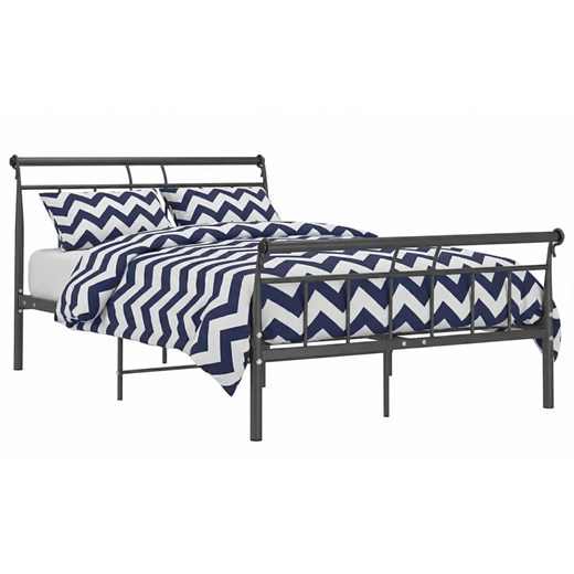 Czarne metalowe łóżko loftowe 140x200 cm H2-W65 ze sklepu Edinos.pl w kategorii Łóżka i materace - zdjęcie 189098749