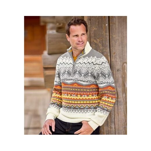 Sweter z dzianiny żakardowej Apaches ze sklepu Atlas For Men w kategorii Swetry męskie - zdjęcie 189104026