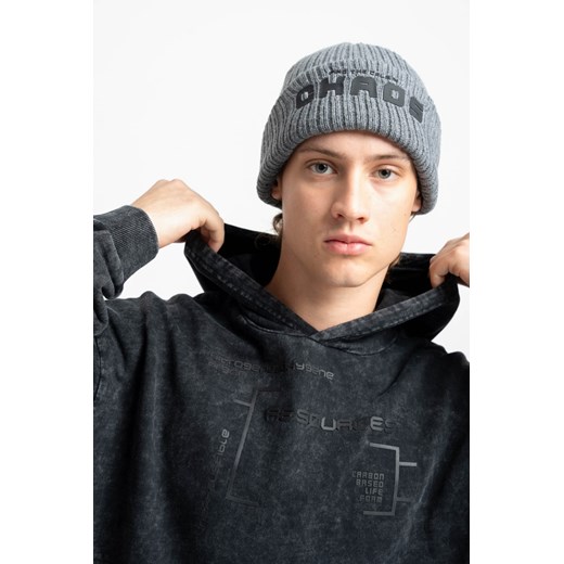 Szara czapka z wypukłym nadrukiem z przodu, Rozmiar -  r2, Kolor - Szary ze sklepu REPORTER w kategorii Czapki dziecięce - zdjęcie 189107369