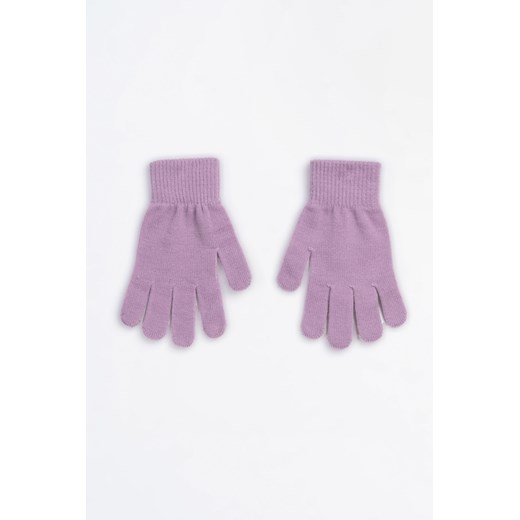 Fioletowe rękawiczki o klasycznym fasonie, Rozmiar -  r2, Kolor - Fioletowy ze sklepu REPORTER w kategorii Rękawiczki dziecięce - zdjęcie 189107398