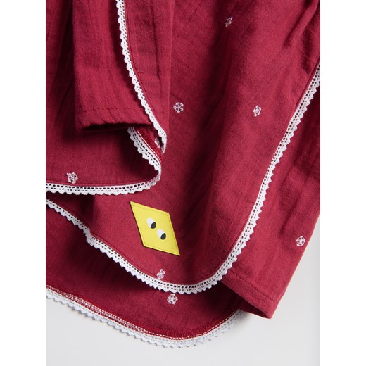 Reserved - Bawełniane szorty z haftem - czerwony Reserved S Reserved