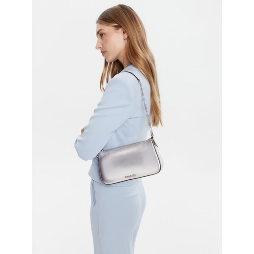 Torebka MICHAEL Michael Kors 32S4S8EW6M Srebrny ze sklepu eobuwie.pl w kategorii Kopertówki - zdjęcie 189128909