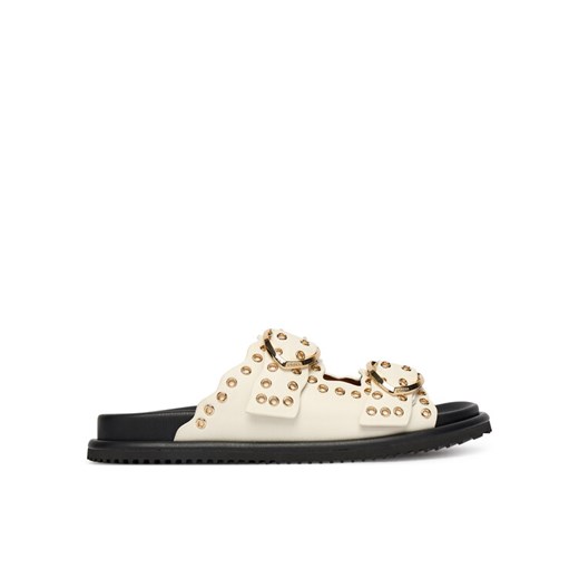 Blauer Klapki S6BLOOM02/LEA Écru ze sklepu MODIVO w kategorii Klapki damskie - zdjęcie 189135677