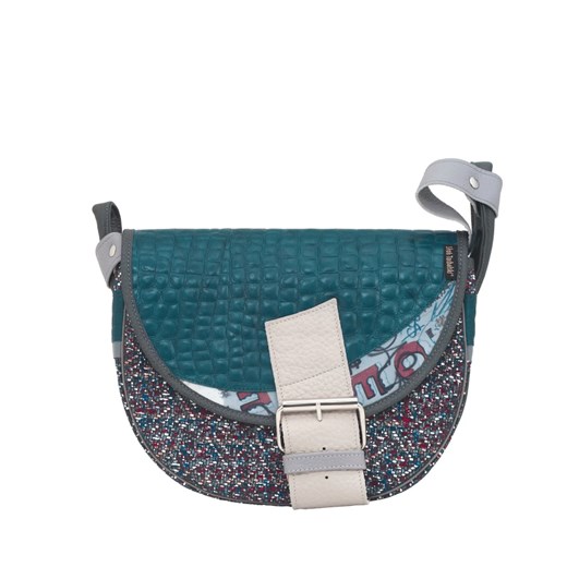 wielokolorowa w granatowej tonacji damska torebka listonoszka ze sklepu Słoń Torbalski w kategorii Listonoszki - zdjęcie 189136519