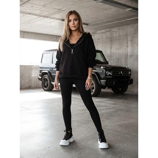 Komplet dresowy damski 3w1 czarny BRAND OF YOUR STYLE Dstreet AY0936 ze sklepu DSTREET.PL w kategorii Dresy damskie - zdjęcie 189171475