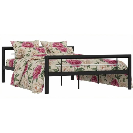 Czarne metalowe łóżko 180x200 cm R1-W84 ze sklepu Edinos.pl w kategorii Łóżka i materace - zdjęcie 189172467