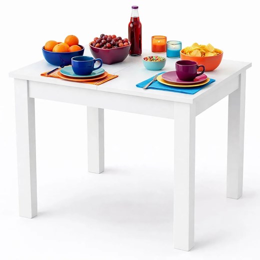 Kwadratowy Stół Biały Kuchenny E0-A96 ze sklepu Edinos.pl w kategorii Stoły - zdjęcie 189172485