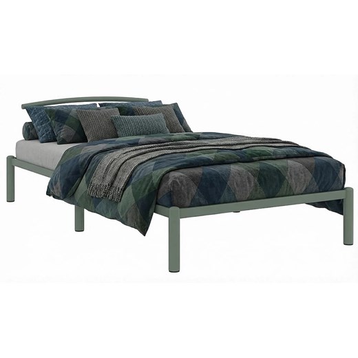 Szare metalowe łóżko w stylu loftowym 100x200 cm K5-M19 ze sklepu Edinos.pl w kategorii Łóżka i materace - zdjęcie 189172636