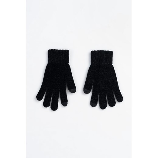 Czarne rękawiczki o klasycznym fasonie, Rozmiar -  r2, Kolor - Czarny ze sklepu REPORTER w kategorii Rękawiczki dziecięce - zdjęcie 189208597