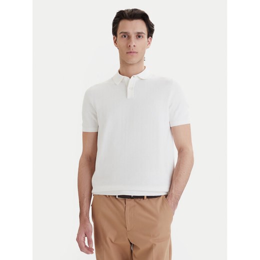 Bugatti Polo 7100-75518C Écru Regular Fit ze sklepu MODIVO w kategorii T-shirty męskie - zdjęcie 189212999