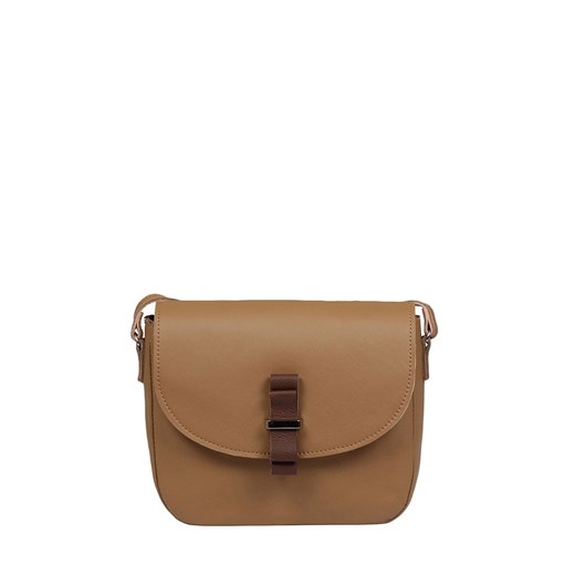 brązowa torebka damska skórzana na ramię Camille ze sklepu Słoń Torbalski w kategorii Listonoszki - zdjęcie 189219238
