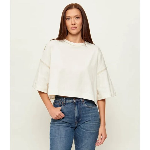 BOSS ORANGE T-shirt C_Ecrochet | Cropped Fit ze sklepu Gomez Fashion Store w kategorii Bluzki damskie - zdjęcie 189219819