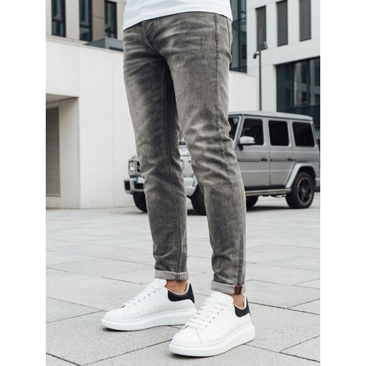 Spodnie męskie jeansowe jasnoszare Dstreet UX4228 ze sklepu DSTREET.PL w kategorii Jeansy męskie - zdjęcie 189224775