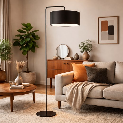 Czarna lampa stojąca do nowoczesnego salonu w stylu industrialnym BOLIVIA ze sklepu Lysne w kategorii Lampy podłogowe - zdjęcie 189238448