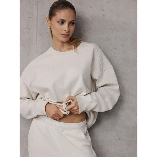 Mohito - Bluza oversize - beżowy ze sklepu Mohito w kategorii Bluzy damskie - zdjęcie 189255115