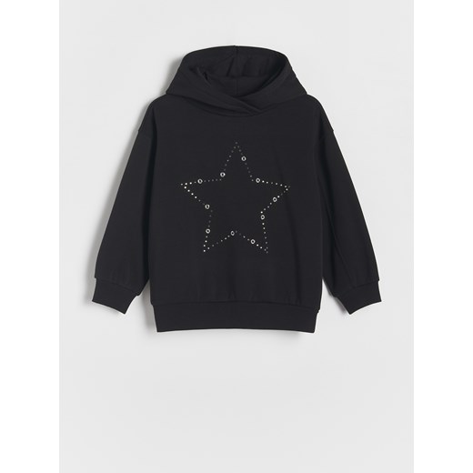 Reserved - Bluza z aplikacją - czarny ze sklepu Reserved w kategorii Bluzy dziewczęce - zdjęcie 189259607