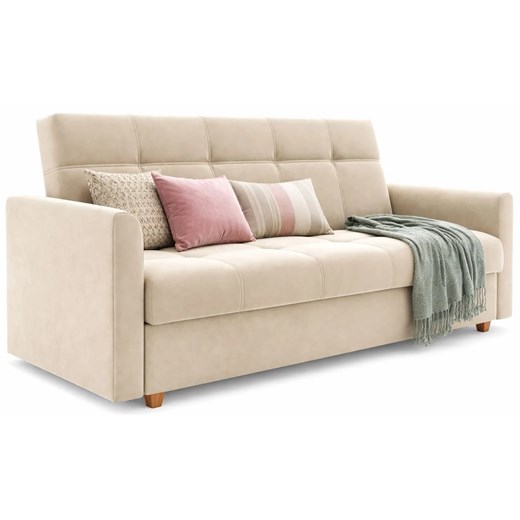Beżowa wersalka rozkładana F4-F78 ze sklepu Edinos.pl w kategorii Sofy i kanapy - zdjęcie 189264858