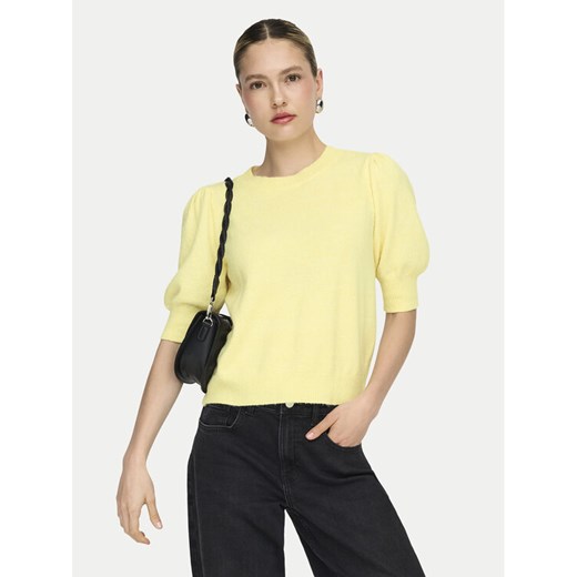 ONLY Sweter Rica 15318551 Żółty Regular Fit ze sklepu MODIVO w kategorii Swetry damskie - zdjęcie 189267045