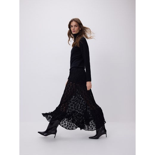 Reserved - Strukturalna spódnica - czarny ze sklepu Reserved w kategorii Spódnice - zdjęcie 189270168