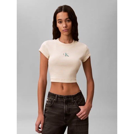 Calvin Klein Jeans T-shirt BABY | Cropped Fit ze sklepu Gomez Fashion Store w kategorii Bluzki damskie - zdjęcie 189283785